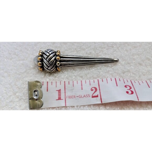 Vintage Premier Designs Modernist Skeptor Gold & Silver Tone Brooch 3 in - Picture 4 of 7